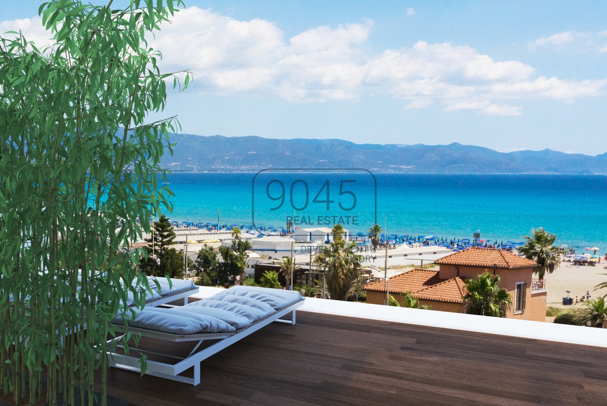 Neubauwohnung mit Meerblick am Strand "Il Poetto" in Cagliari - Sardinien